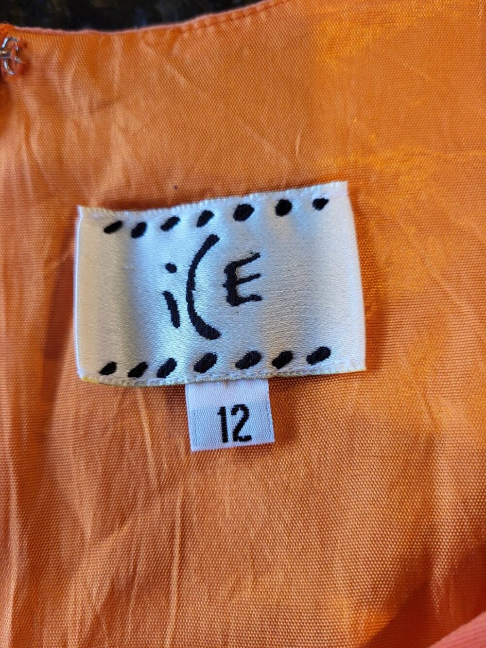 Perfect Pumpkin Orange Dress by ICE - Like New - Size 12!! - Picture 3 of 3